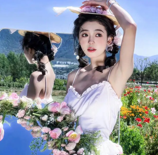 戴流苏耳环的少女海报